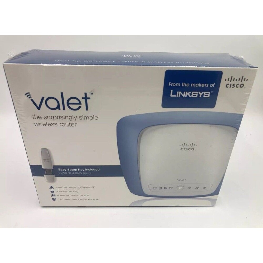 Cisco Linksys Valet M10 Wireless Router | 4 Port 300Mb 10/100 | NEW & SEALED
